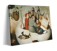 Impression sur toile représentant un concert dans l'œuf de Jérôme Bosch - Décoration murale moderne - 50 x 75 cm