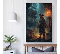 Impression sur toile représentant un corsaire vétéran, affiches et impressions, décoration murale pour salon, chambre d'adolescent, 60 x 90 cm