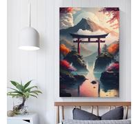 Impression sur toile représentant un paysage incroyable de Torii, décoration murale moderne pour chambre à coucher, anniversaire, 60 x 90 cm