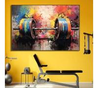 Impression sur toile représentant une barre de graffiti, affiche de motivation sportive, décoration murale scandinave (60 x 90 cm)