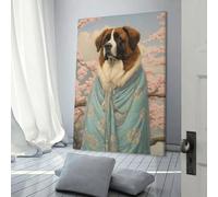 Impression sur toile représentant une geisha du Saint-Bernard, affiches et impressions, décoration murale pour salon, chambre d'adolescent, 30 x 45 cm
