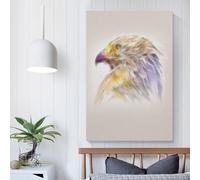 Impression sur toile représentant une tête d'aigle fractale, décoration murale, idéal pour une chambre, une cuisine, un anniversaire, une épouse ou un mari, 60 x 90 cm