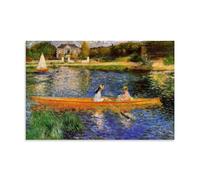Impression sur toile représentant une œuvre célèbre de Pierre Auguste Renoir (La Seine à Asnières) - 60 x 90 cm