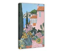 Impression sur toile Riviera italienne - Décoration de chambre à coucher, bureau, chambre - Cadeau - 50 x 75 cm