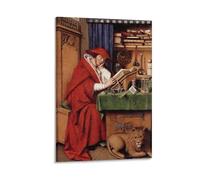 Impression sur toile Saint Jérôme dans son étude, Jan Van Eyck - Décoration murale - 40 x 60 cm