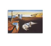 Impression sur toile Salvador Dali célèbre peinture (The Persistence of Memory) - Impression sur toile pour albums de musique et films - Peinture décorative pour salon, chambre à coucher - 30 x 45 cm