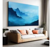 Impression sur toile sans Cadre Ancien fantastique montagnes nuages paysage imprimés sur toile Peinture d'art Tableau mural de grande taille Affiche moderne Salon Chambre Tableau Murale 70 x 50cm