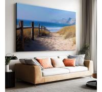 Impression sur toile sans Cadre Chemin Plage Paysage imprimés sur toile Peinture d'art Tableau mural de grande taille Affiche moderne Salon Chambre Tableau Decor Murale 70 x 50cm