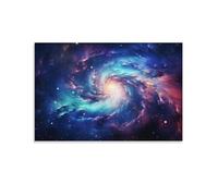 Impression sur toile sans cadre galaxie en spirale pour chambre à coucher, salon, bureau 20 x 30 cm