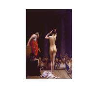 Impression sur toile sans cadre pour chambre à coucher, bureau, chambre à coucher, chambre à coucher ou bureau avec inscription « Selling Slaves in Rome » de Jean Leon Gerome - 50 x 75 cm