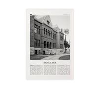 Impression sur toile Santa Ana, paysage urbain, Californie, États-Unis, Amérique du Nord, paysage urbain, noir et blanc, 40 x 60 cm