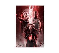 Impression sur toile Scarlet Witch Wanda Maximoff Elizabeth Olsen Movie Hero 14 - Décoration murale pour salon, chambre à coucher - Sans cadre : 30 x 45 cm