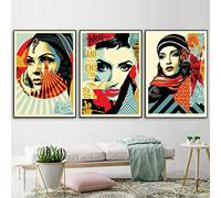 Impression sur toile Shepard Fairey - Impression sur toile - Impression et images abstraites pour décoration de salon - 50 x 70 cm x 3 cm - Sans cadre