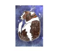 Impression sur toile « Sleeping Space Big Dog » - Décoration murale pour salon, chambre à coucher - 40 x 60 cm