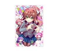 Impression sur toile spéciale Doki Doki Literature Club - Esthétique - Motif jeu vidéo - Décoration pour chambre à coucher, bureau, chambre - Cadeau - 30 x 45 cm