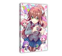 Impression sur toile spéciale Doki Doki Literature Club - Esthétique - Motif jeu vidéo - Décoration pour chambre à coucher, bureau, chambre - Cadeau - 30 x 45 cm