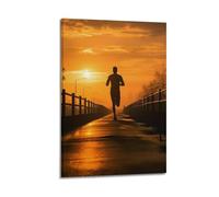 Impression sur toile style lumière et ombres sportives - Décoration murale moderne pour chambre à coucher familiale - 50 x 75 cm