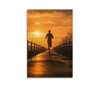 Impression sur toile style lumière et ombres sportives - Décoration murale moderne pour chambre à coucher familiale - 50 x 75 cm