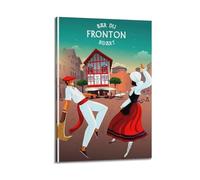 Impression sur toile style rétro Jai Alai - Décoration murale moderne pour chambre à coucher - 60 x 90 cm