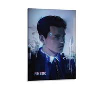 Impression sur toile sur toile « Detroit Become Human » - Décoration murale pour chambre à coucher, salle de bain - 20 x 30 cm