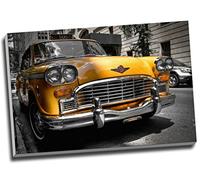 Impression sur toile Taxi New York jaune Grand format A1 76,2 x 50,8 cm