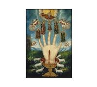 Impression sur toile « The All Powerful Hand or The Five Persons Unknown » - Décoration murale pour chambre à coucher, bureau, chambre - Cadeau sans cadre - 60 x 90 cm