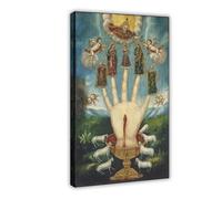 Impression sur toile « The All Powerful Hand Or The Five Persons Unknown » - Décoration murale pour maison, école, bureau - 50 x 75 cm