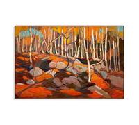 Impression sur toile The Birch Grove - Tom Thomson - Décoration murale pour chambre à coucher, bureau, chambre à coucher, bureau, cadeau - 60 x 90 cm