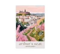 Impression sur toile « The City of Pink Skies » - Décoration murale pour salon, chambre à coucher - 20 x 30 cm