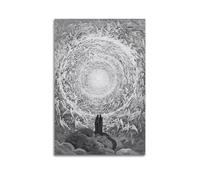 Impression sur toile « The Empyrean » de Dante's The Divine Comedy par Gustave Dore - Décoration murale sans cadre - Décoration de cinéma et musique - Pour salon, chambre à coucher - 50 x 75 cm