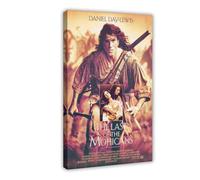 Impression sur toile The Last Of The Mohicans Daniel Day-Lewis 1992 - Décoration murale pour salon, chambre à coucher - Style cadre - 60 x 90 cm