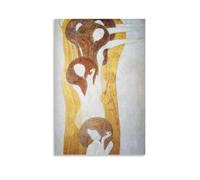 Impression sur toile The Longing for Happiness Finds Repose in Poetry Gustav Klimt - Art mural - Décoration d'intérieur - 60 x 90 cm