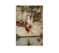 Impression sur toile « The Rescue By John William Waterhouse » - Décoration murale moderne pour salon, salle de bain, chambre à coucher, maison - 30 x 45 cm