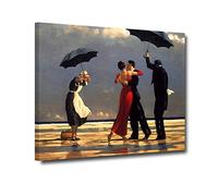 Impression sur toile « The Singing Butler » par Jack Vettriano - Décoration murale pour salon, chambre à coucher, décoration d'intérieur moderne (encadrée, prête à accrocher, 60 x 90 cm)