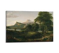 Impression sur toile Thomas Cole The Course of Empire The Arcadian Or Pastoral State - 30 x 45 cm