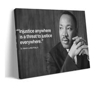 Impression sur toile « Tribute to Dr. Martin Luther King Jr. » Décoration murale pour chambre à coucher, 50 x 75 cm, style cadre