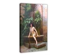 Impression sur toile « Truth Coming Out of Her Well » de Jean-Léon Gérôme pour chambre d'adolescent et de garçon 50 x 75 cm