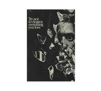 Impression sur toile « Try Not to Destroy Everything You Love » - Décoration murale pour salon, chambre à coucher - 30 x 45 cm