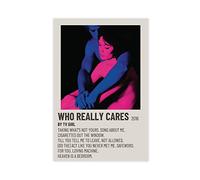 Impression sur toile « TV Girl Who Really Cares » - Décoration murale pour salon, chambre à coucher - Style sans cadre - 40 x 60 cm