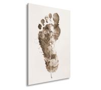 Impression sur toile - Une empreinte verte de la nature. Format : 120 x 80 cm. Effet : sépia XXL. Impression d'art sur châssis/décoration murale/salon