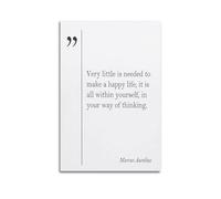 Impression sur toile Very Little Is Needed To Make A Happy By Marcus Aurelius pour décoration de chambre à coucher, salon, sans cadre, 60 x 90 cm
