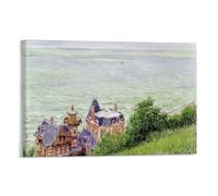 Impression sur toile Villas à Trouville-Gustave Caillebotte - Décoration murale pour salon - 40 x 60 cm