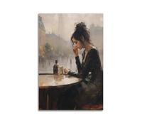 Impression sur toile vintage « Autumn in Paris » - Cadeau pour vos amis ou pour votre propre utilisation - Décoration de chambre à coucher ou salon - Style sans cadre - 20 x 30 cm