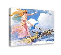 Impression sur toile vintage Freya de la déesse nordique, Wife of Odin, décoration murale pour chambre à coucher, bureau, chambre, 40 x 60 cm
