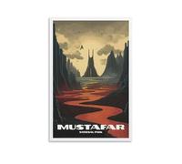 Impression sur toile vintage Mustafar Star The Wars - Art mural décoratif pour salon - 30 x 45 cm