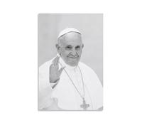 Impression sur toile vintage Pape François 30 x 45 cm
