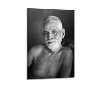 Impression sur toile vintage Portrait de Ramana Maharshi pour chambre à coucher, salon - 30 x 45 cm