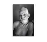 Impression sur toile vintage portrait de Ramana Maharshi pour chambre à coucher, salon, sans cadre, 30 x 45 cm