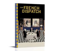Impression sur toile vintage The French Drama Dispatch Anthologie Comédie Film Art mural Salon Famille Chambre à coucher Musique Affiche de film de dessin animé 20 x 30 cm Cadre