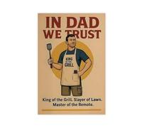 Impression sur toile « We Believe in Dad-The Hilarant Super Dad » - Décoration murale pour salon, chambre à coucher - 40 x 60 cm